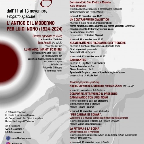 Sorgenti. L'Antico e il Moderno per Luigi Nono