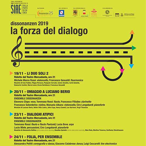 Dissonanzen 2019 La Forza Del Dialogo SIAE CLASSICI DI OGGI